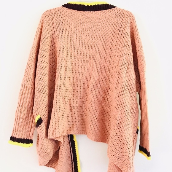 Umgee | Knit Oversized Loose Sweater Draped Open Front Cardigan Preppy - Picture 4 of 11